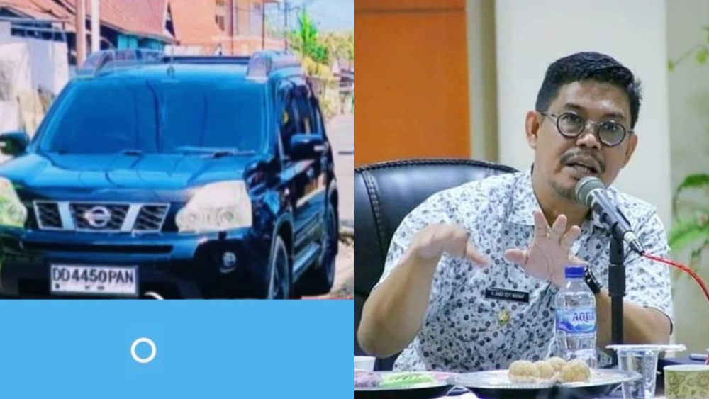 Viral mobil Nissan X Trail Wabup Bulukumba Andi Edy Manaf memakai pelat palsu. [Instagram]
